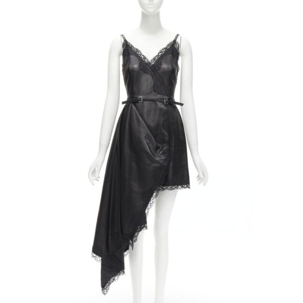 Alexander Mcqueen 2022 Leather Wrap Dress